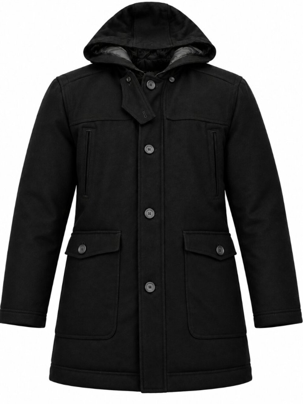 L.L.Bean Men's Black Wool Blend Down Insulated Winter Jacket XL